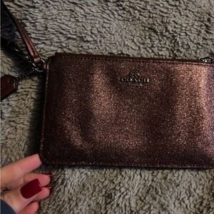 Coach Shimmering Purple Wristlet